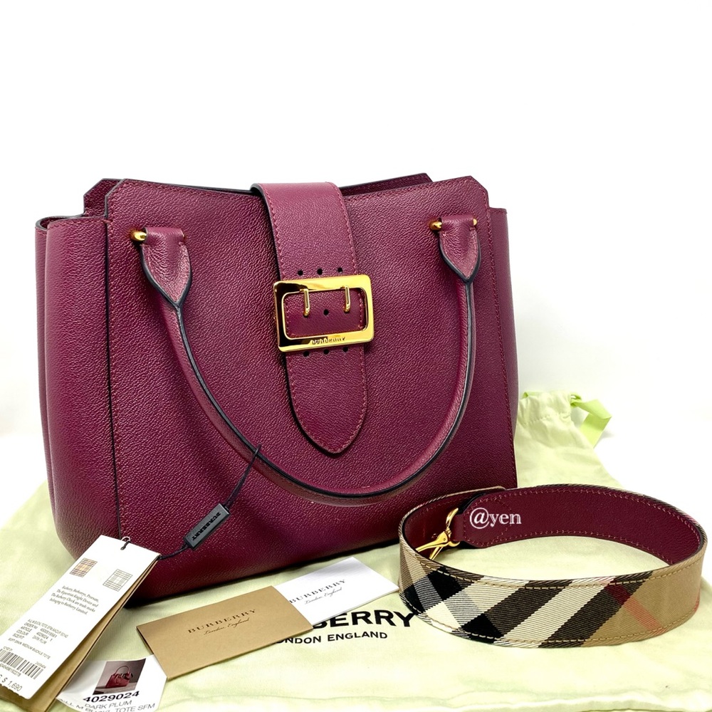 Burberry medium soft grain buckle satchel / shoulder bag - Picture 6 of 14